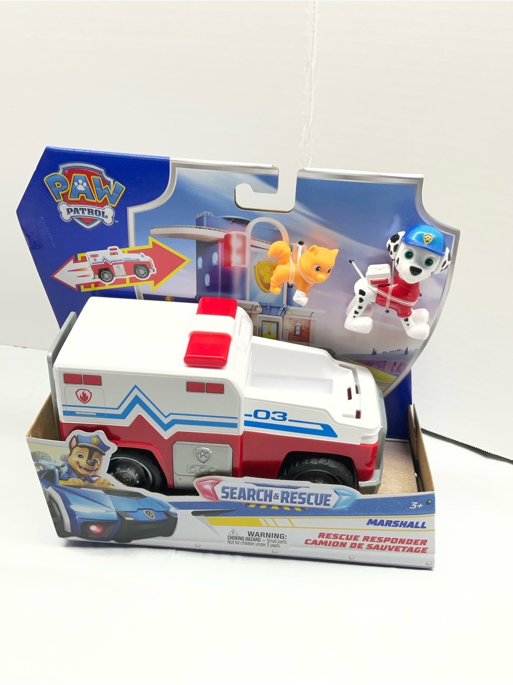 Paw Patrol Marshall Search & Rescue Truck - White, Red & Blue